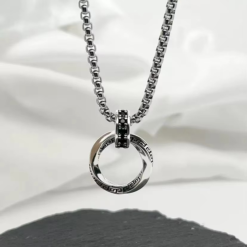 925 Sterling Silver Chain Necklace Men - สร้อยคอเงินแท้ 925 ดีไซน์ใหม่ สไตล์วินเทจ สำหรับผู้ชายและผู้หญิง สร้อยคอแฟชั่น