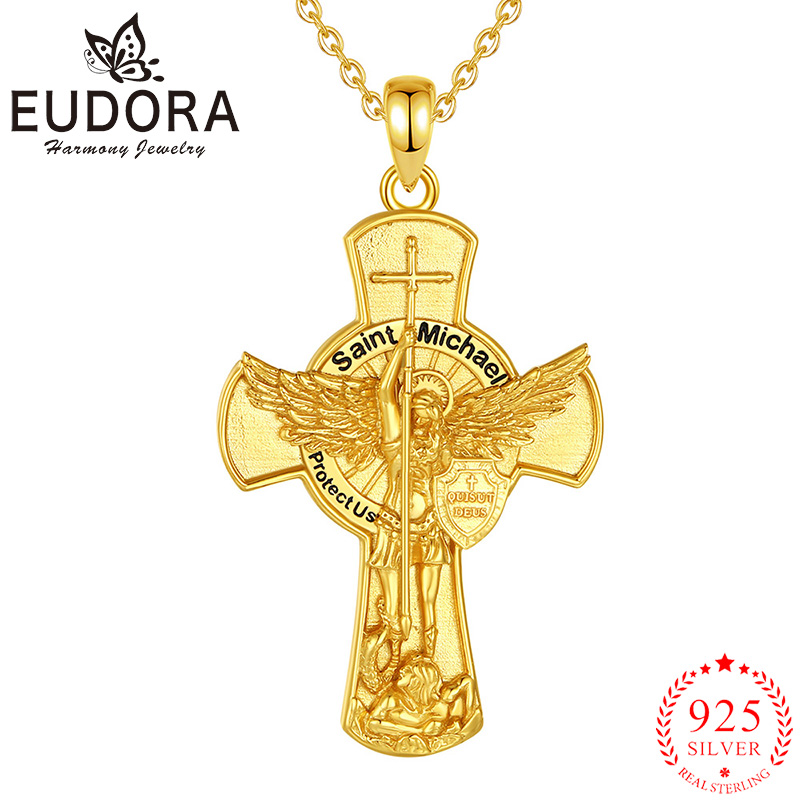 925 Sterling Silver Chain Necklace Men - Eudora St.Michael Archangel สร้อยคอ 925 เงินสเตอร์ลิง