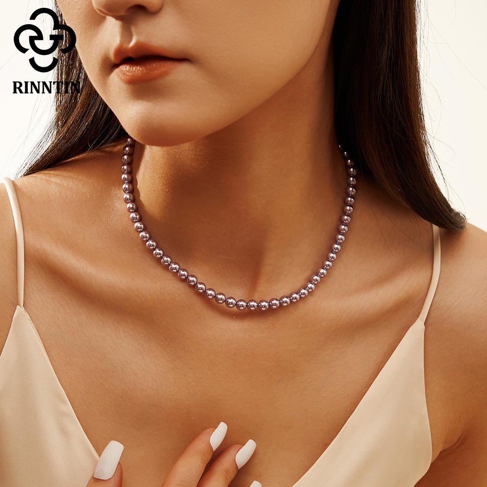 Rinntin 925 Silver Simple Pear - Pearl Choker Necklace Vintage บทวิจารณ์และราคา