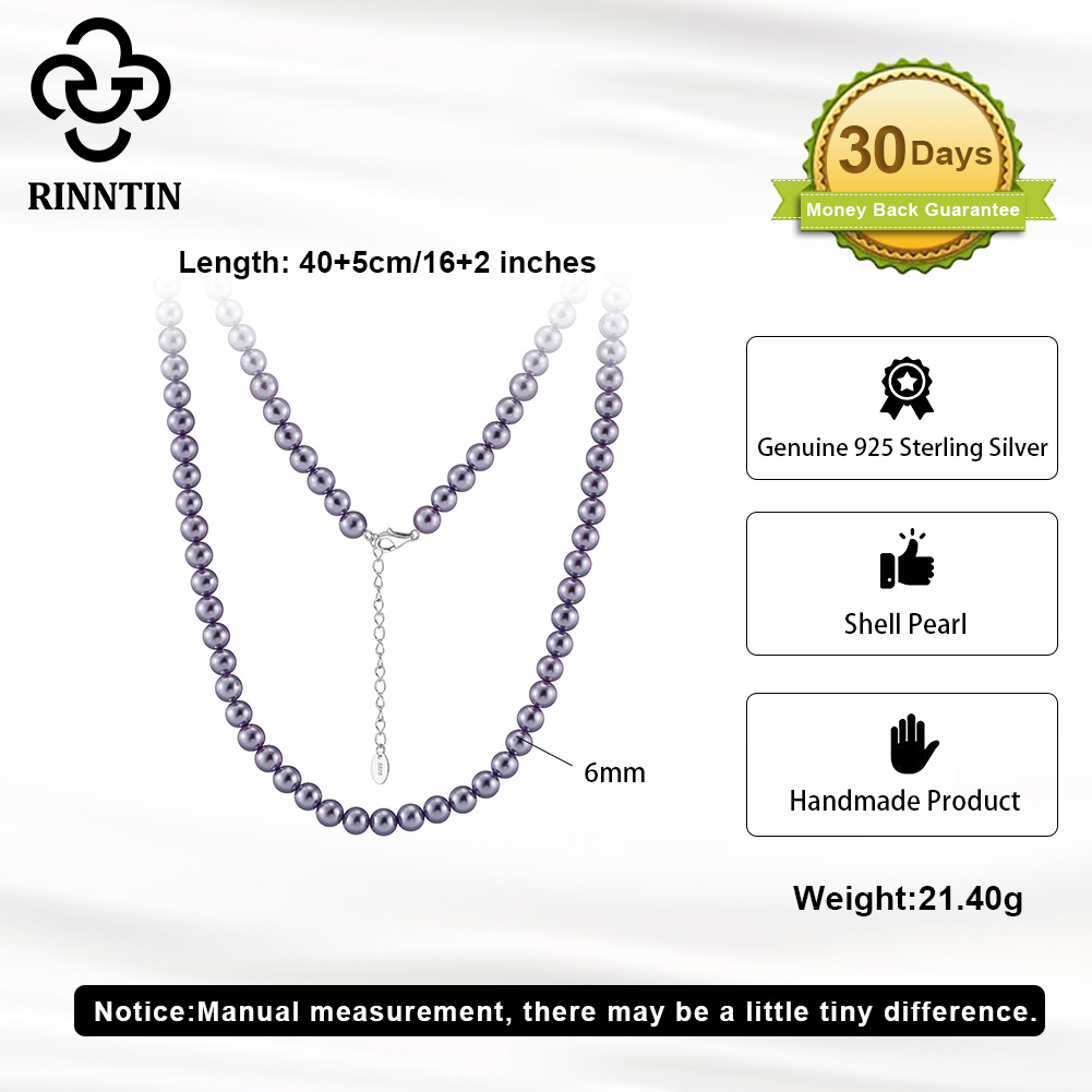 Rinntin 925 Silver Simple Pear - Pearl Choker Necklace Vintage บทวิจารณ์และราคา