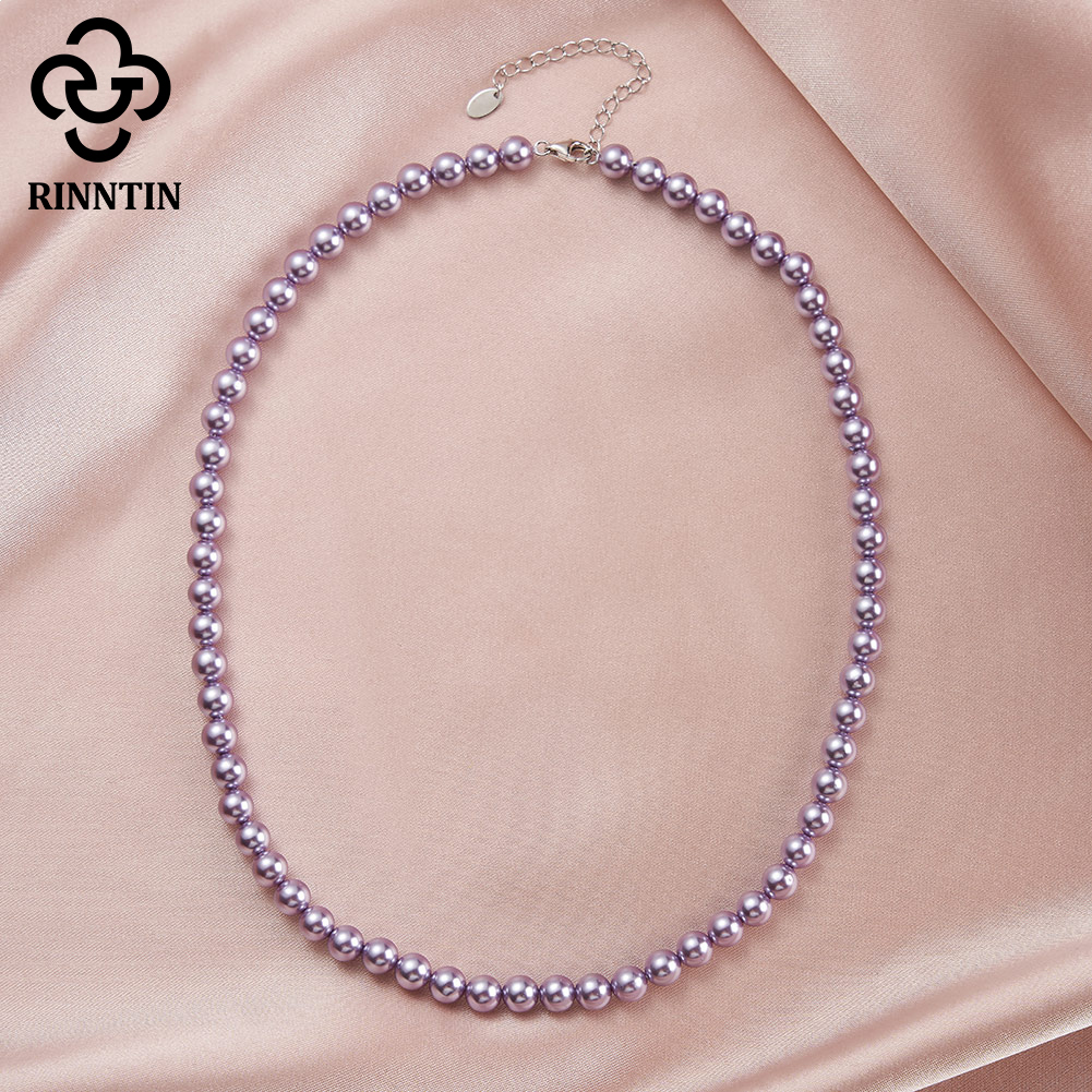 Rinntin 925 Silver Simple Pear - Pearl Choker Necklace Vintage บทวิจารณ์และราคา