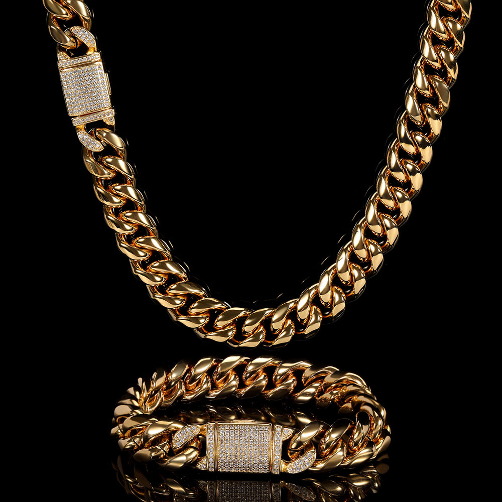 สร้อยคอโซ่316L สไตล์คิวบาสำหรั - Cuban Link Chain 12Mm บทวิจารณ์และราคา