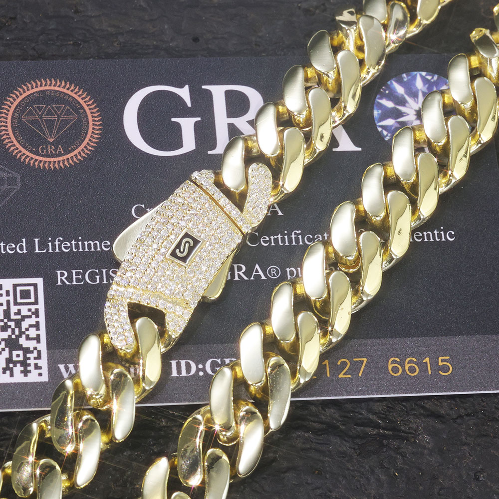 ESKEEM ใหม่ 925 เงิน Monaco CH - Cuban Link Chain 12Mm บทวิจารณ์และราคา