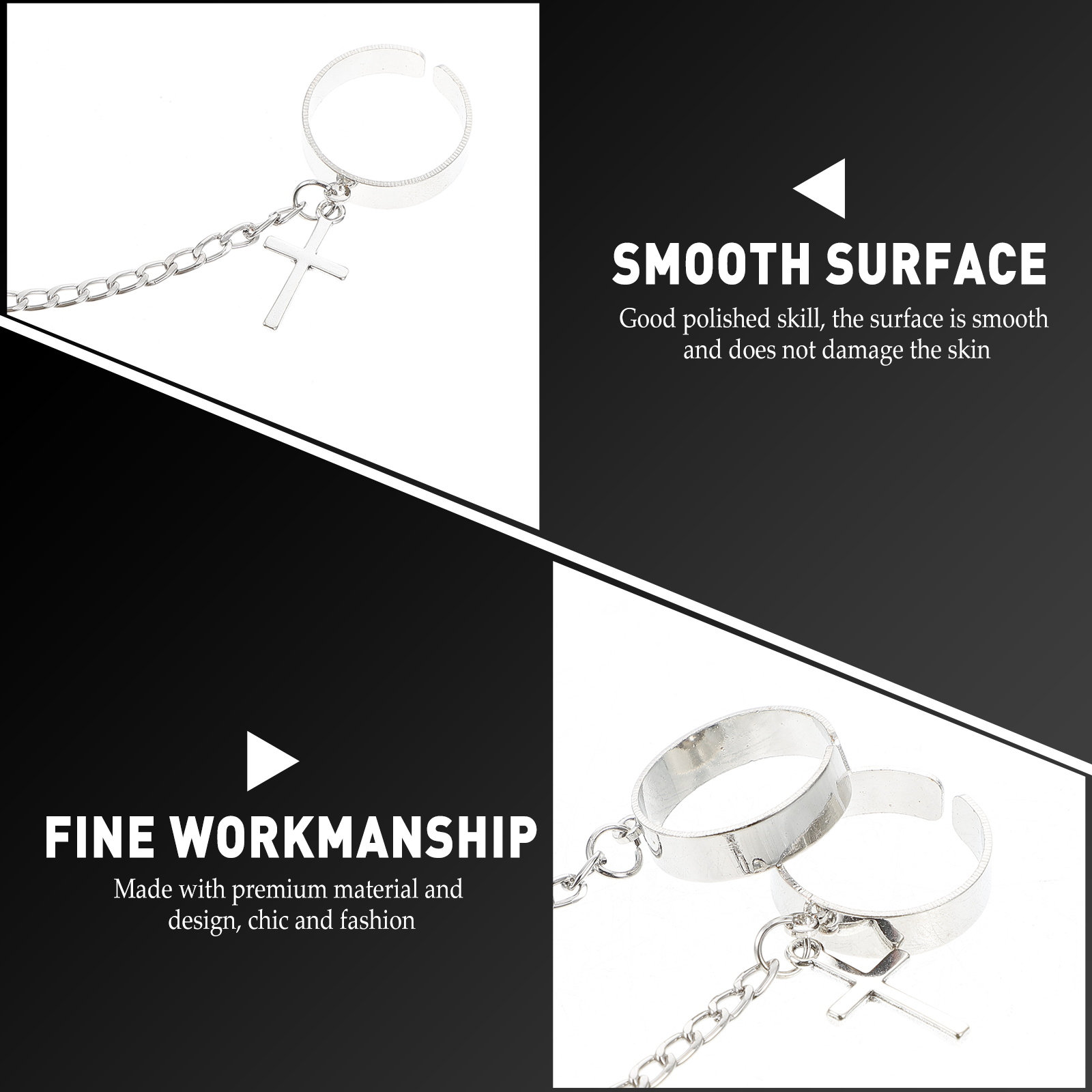 ชุดแหวนข้อนิ้วสไตล์กอธิค วินเท - Vintage Punk Knuckle Rings Set บทวิจารณ์และราคา