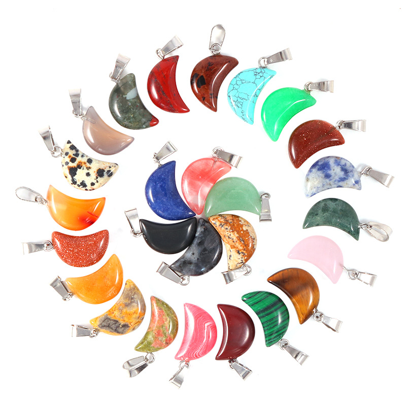 20 ชิ้น/ถุงหินธรรมชาติคริสตัล  - Crystal Pendant Necklace Natural Stone บทวิจารณ์และราคา