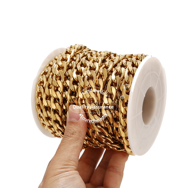 1M Gold Tone 12มม.กว้างHeavy M - Cuban Link Chain 12Mm บทวิจารณ์และราคา